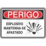 Perigo - explosivo mantenha-se afastado